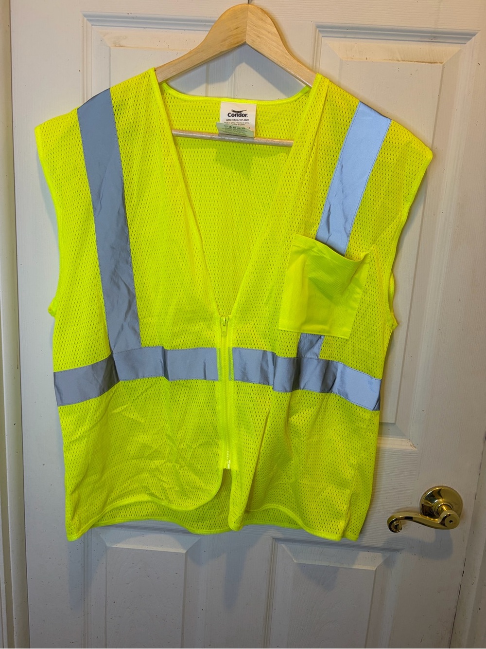 Condor High-Visibility Yellow Safety Vest with Reflective Stripes